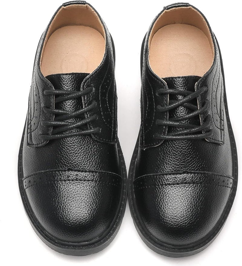 kkdom Boys Girls Classic Lace-Up School Uniform Comfort Oxfords Dress Shoes Loafer Flats (Toddler/Little Kid) - Image 3